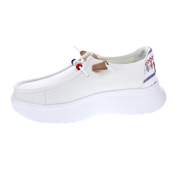 Mocasines Hey Dude zapatos Mujer modelo Wendy Peak Blanco Cordón