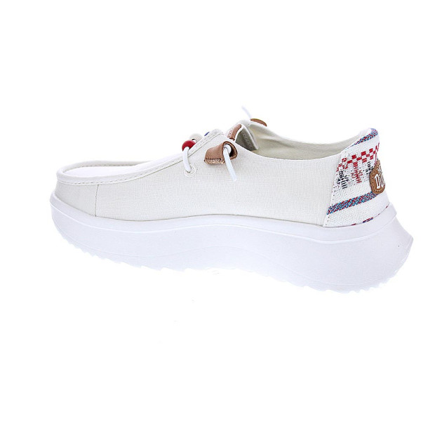 Mocasines Hey Dude zapatos Mujer modelo Wendy Peak Blanco Cordón