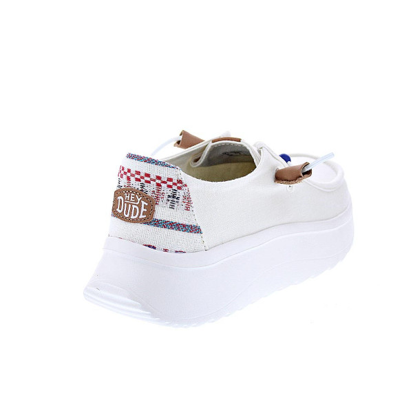 Mocasines Hey Dude zapatos Mujer modelo Wendy Peak Blanco Cordón