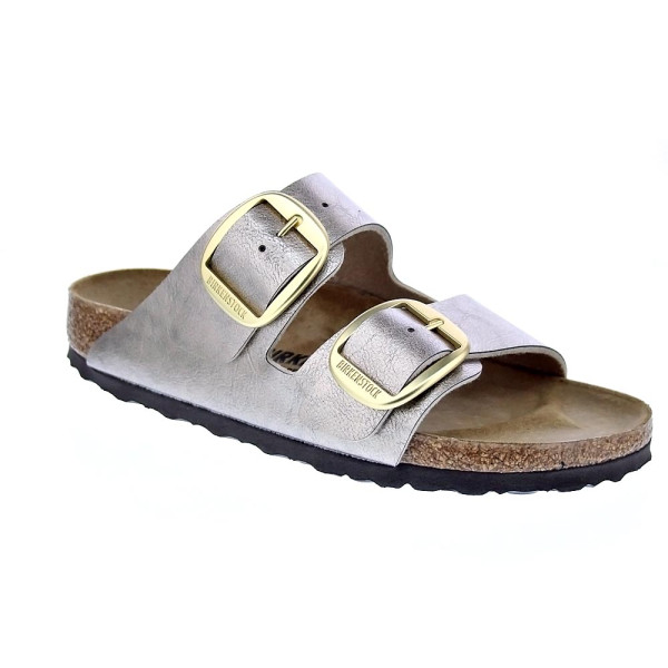 Sandalias Birkenstock zapatos Mujer modelo Arizona Plata Hebillas