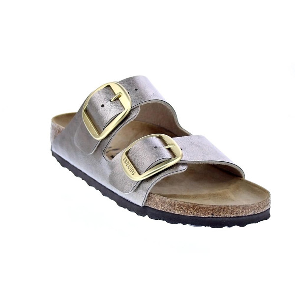 Sandalias Birkenstock zapatos Mujer modelo Arizona Plata Hebillas