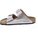 Sandalias Birkenstock zapatos Mujer modelo Arizona Plata Hebillas