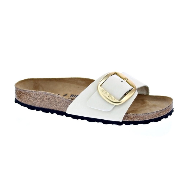 Chanclas Birkenstock zapatos Mujer modelo Madrid Beige Hebilla