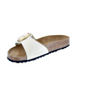 Chanclas Birkenstock zapatos Mujer modelo Madrid Beige Hebilla