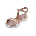 Sandalias Mtng zapatos Mujer modelo Sandalia Trenza marrón Marrón 