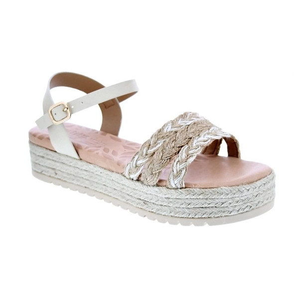 Sandalias Mtng zapatos Mujer modelo Trenza Jute Beige 