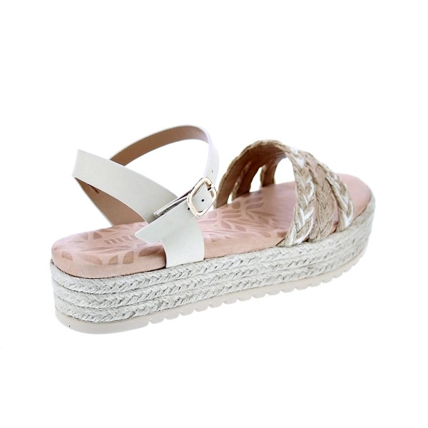 Sandalias Mtng zapatos Mujer modelo Trenza Jute Beige 