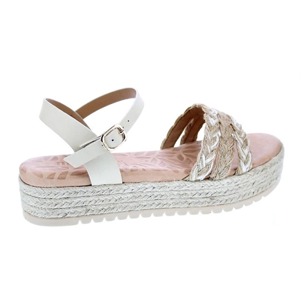 Sandalias Mtng zapatos Mujer modelo Trenza Jute Beige 