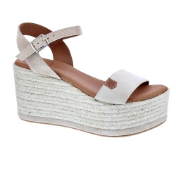 Sandalias Popa zapatos Mujer modelo Tofari Serraje Beige Hebilla 2