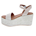 Sandalias Popa zapatos Mujer modelo Tofari Serraje Beige Hebilla