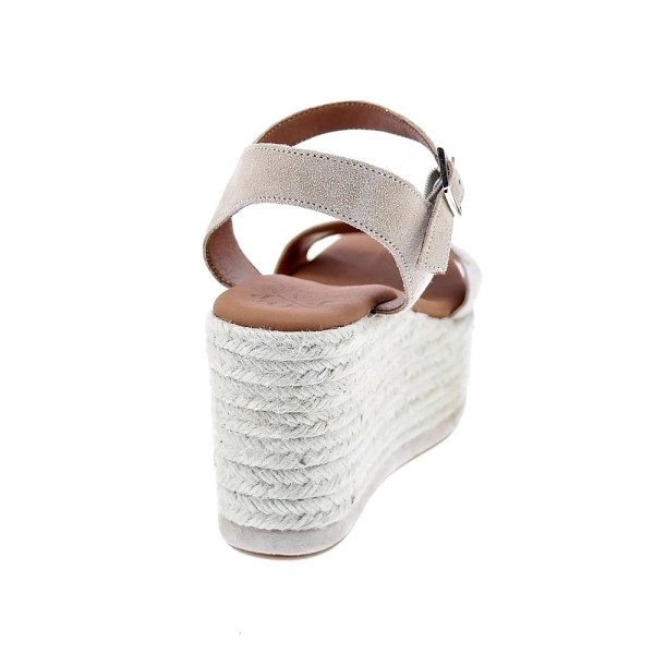 Sandalias Popa zapatos Mujer modelo Tofari Serraje Beige Hebilla
