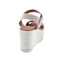 Sandalias Popa zapatos Mujer modelo Tofari Serraje Beige Hebilla
