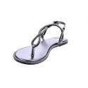 Sandalias La Strada zapatos Mujer modelo 2201532 Plata Hebilla