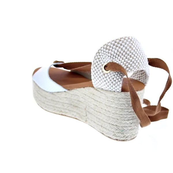 Sandalias Popa zapatos Mujer modelo Valdes Snake Blanco cordones