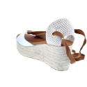 Sandalias Popa zapatos Mujer modelo Valdes Snake Blanco cordones
