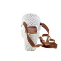 Sandalias Popa zapatos Mujer modelo Valdes Snake Blanco cordones