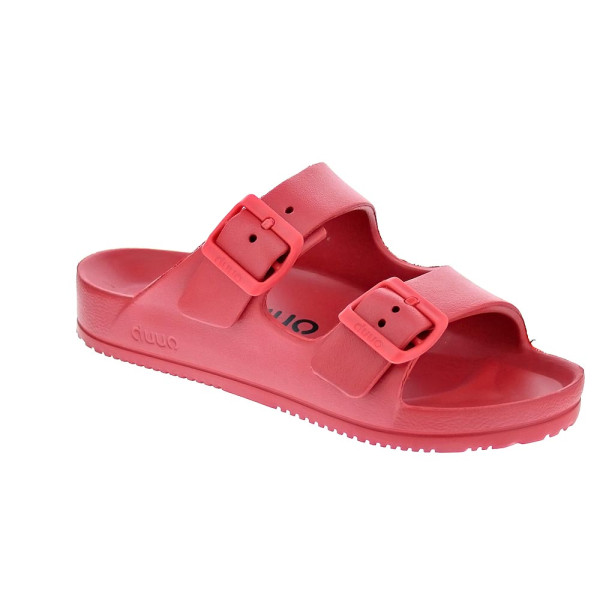 Sandalias Duuo zapatos Mujer modelo Eva Flat 57 Rojo Hebilla