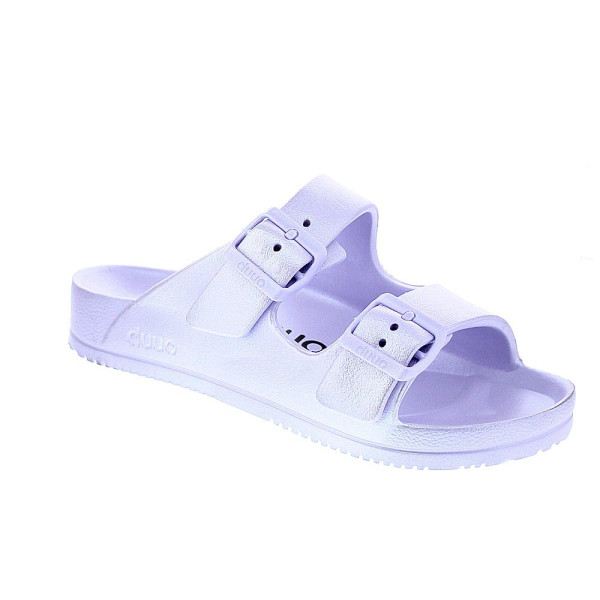 Sandalias Duuo zapatos Mujer modelo Eva Flat Metal 62 Violeta 