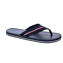 Sandalias Tommy Hilfiger zapatos Hombre modelo Hilfiger Leather Negro  2