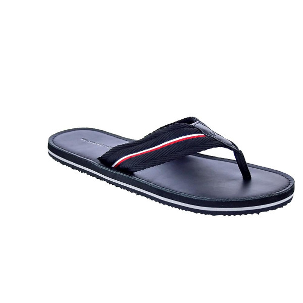 Sandalias Tommy Hilfiger zapatos Hombre modelo Hilfiger Leather Negro 