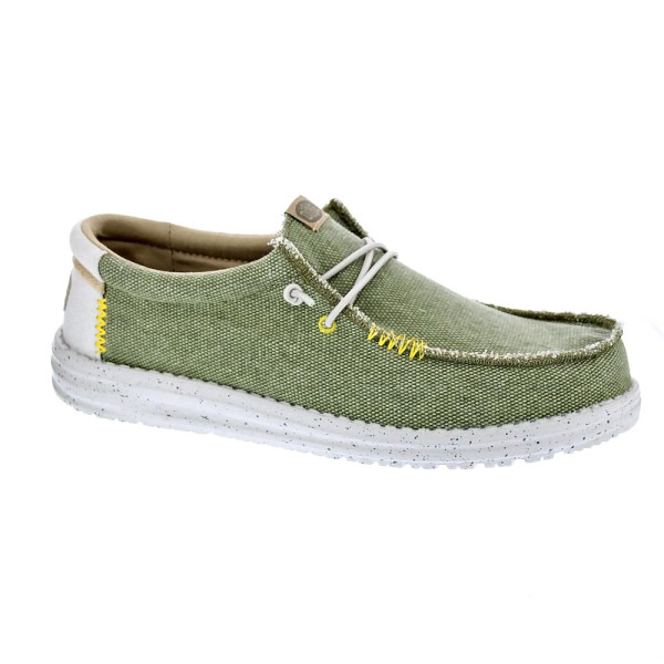 Mocasines Hey Dude zapatos Hombre modelo Wally Coastline Verde Elástico