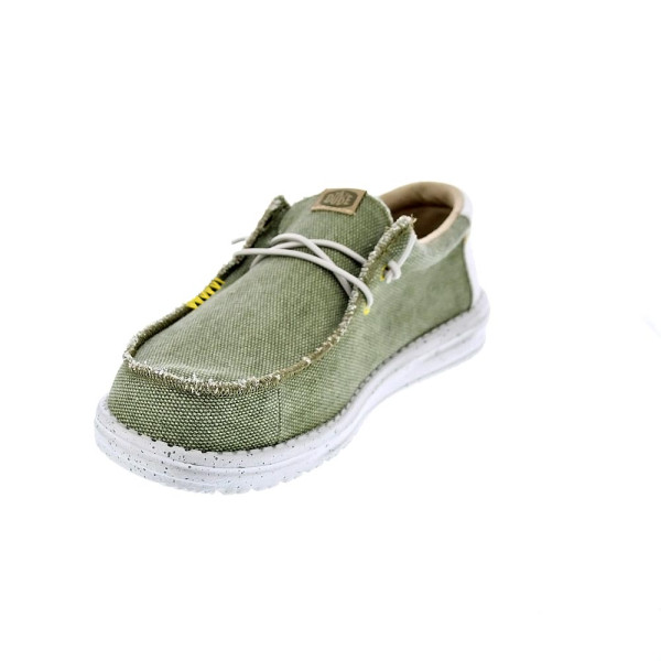 Mocasines Hey Dude zapatos Hombre modelo Wally Coastline Verde Elástico