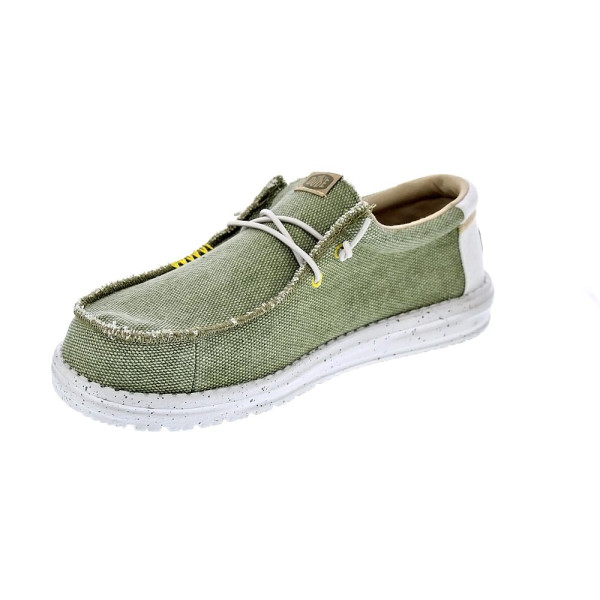 Mocasines Hey Dude zapatos Hombre modelo Wally Coastline Verde Elástico