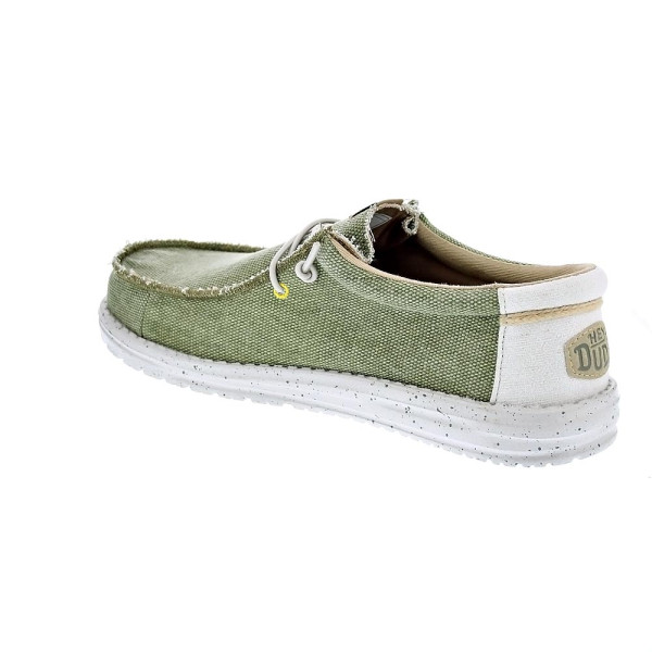 Mocasines Hey Dude zapatos Hombre modelo Wally Coastline Verde Elástico