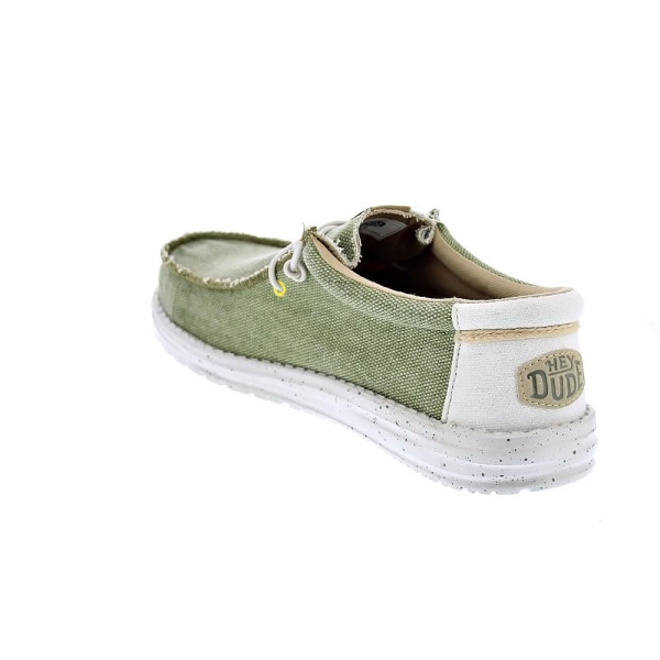 Mocasines Hey Dude zapatos Hombre modelo Wally Coastline Verde Elástico