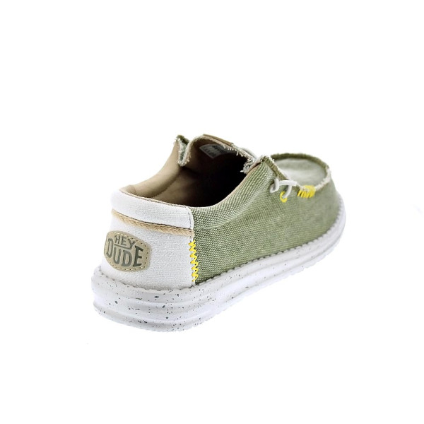 Mocasines Hey Dude zapatos Hombre modelo Wally Coastline Verde Elástico