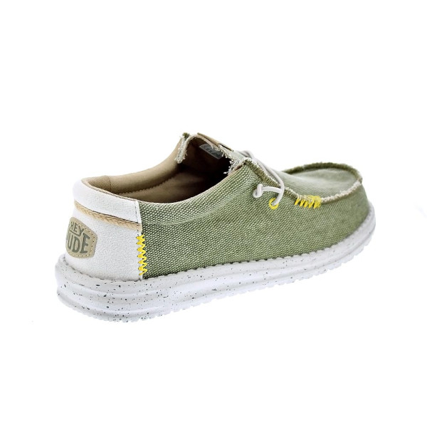 Mocasines Hey Dude zapatos Hombre modelo Wally Coastline Verde Elástico