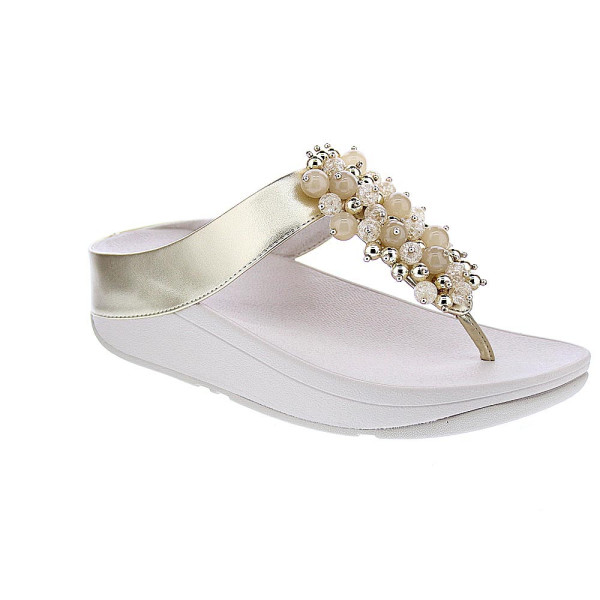 Sandalias FitFlop zapatos Mujer modelo Fino Bauble Beige 