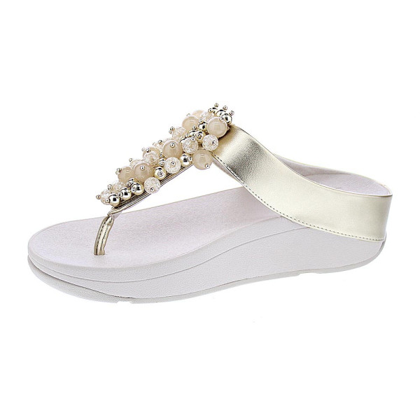 Sandalias FitFlop zapatos Mujer modelo Fino Bauble Beige 