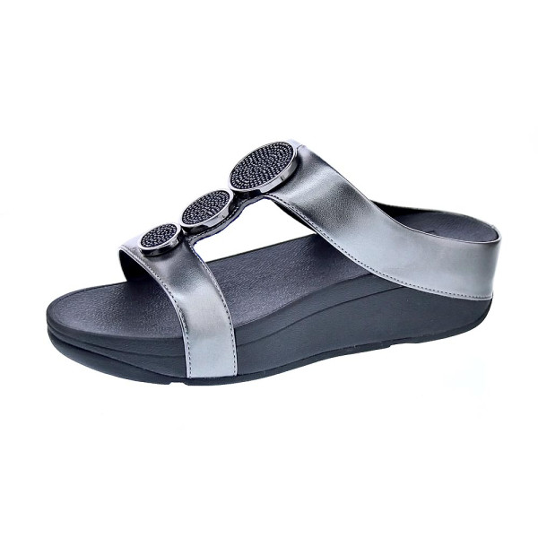 Sandalias FitFlop zapatos Mujer modelo Halo Bead Plata 