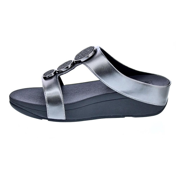 Sandalias FitFlop zapatos Mujer modelo Halo Bead Plata 