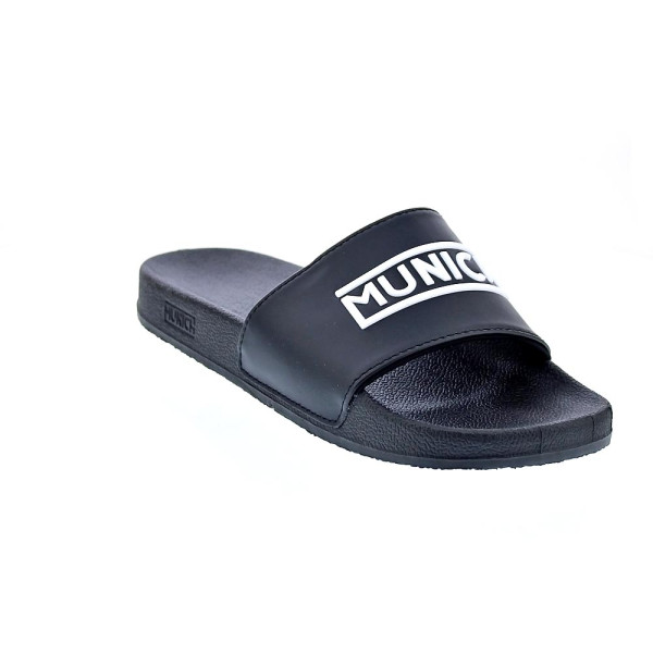 Chanclas Munich zapatos Hombre modelo Flat Slider 3D Negro 