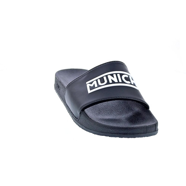 Chanclas Munich zapatos Hombre modelo Flat Slider 3D Negro 