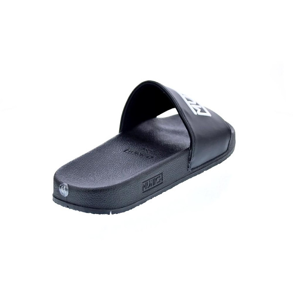 Chanclas Munich zapatos Hombre modelo Flat Slider 3D Negro 
