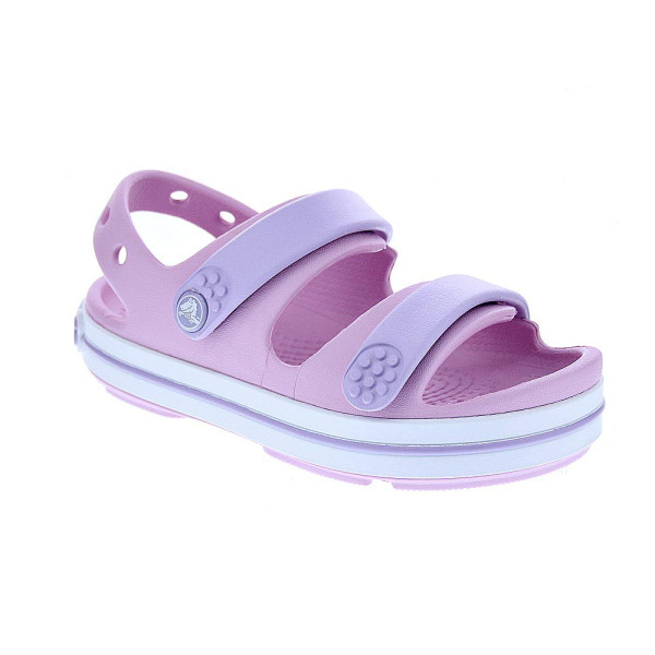 Sandalias Crocs zapatos Niña modelo Crocband Cruiser Rosa Velcro