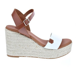 Sandalias Popa zapatos Mujer modelo Bandon Snake Blanco 