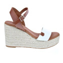Sandalias Popa zapatos Mujer modelo Bandon Snake Blanco 