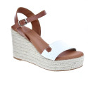 Sandalias Popa zapatos Mujer modelo Bandon Snake Blanco 