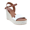 Sandalias Popa zapatos Mujer modelo Bandon Snake Blanco 