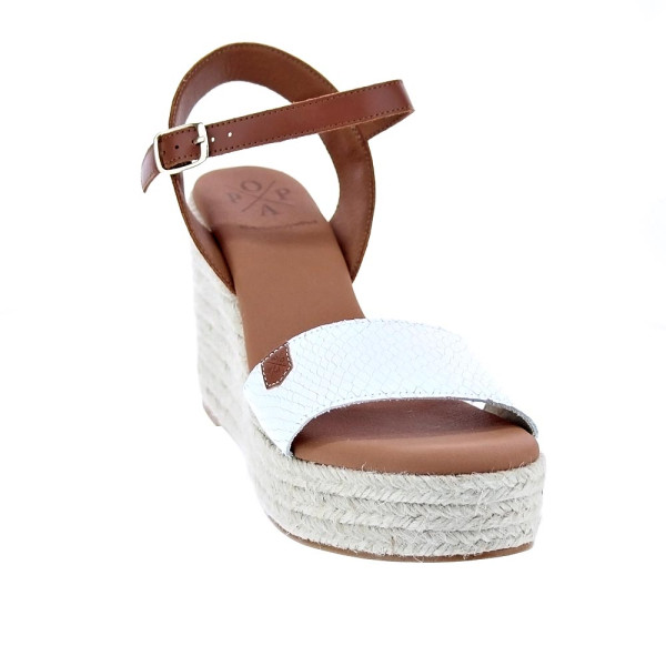 Sandalias Popa zapatos Mujer modelo Bandon Snake Blanco 