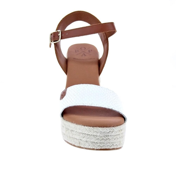 Sandalias Popa zapatos Mujer modelo Bandon Snake Blanco 