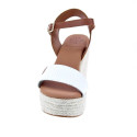 Sandalias Popa zapatos Mujer modelo Bandon Snake Blanco 