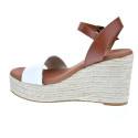 Sandalias Popa zapatos Mujer modelo Bandon Snake Blanco 