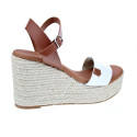 Sandalias Popa zapatos Mujer modelo Bandon Snake Blanco 