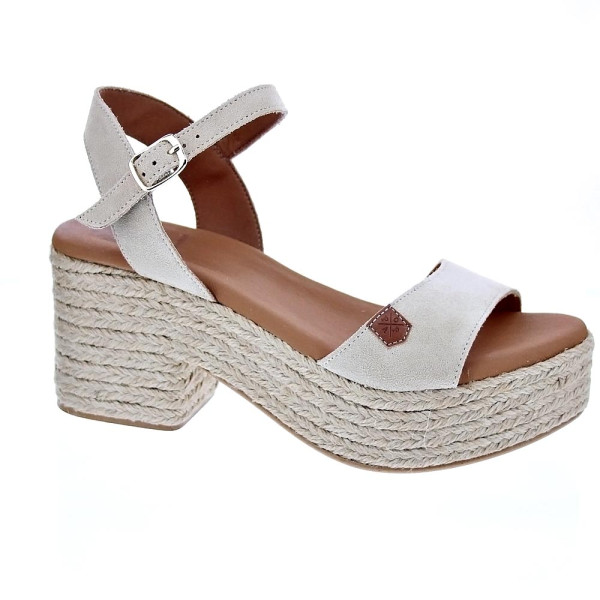 Sandalias Popa zapatos Mujer modelo Arale Serraje Beige 
