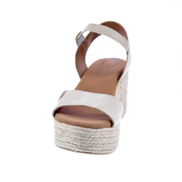 Sandalias Popa zapatos Mujer modelo Arale Serraje Beige 